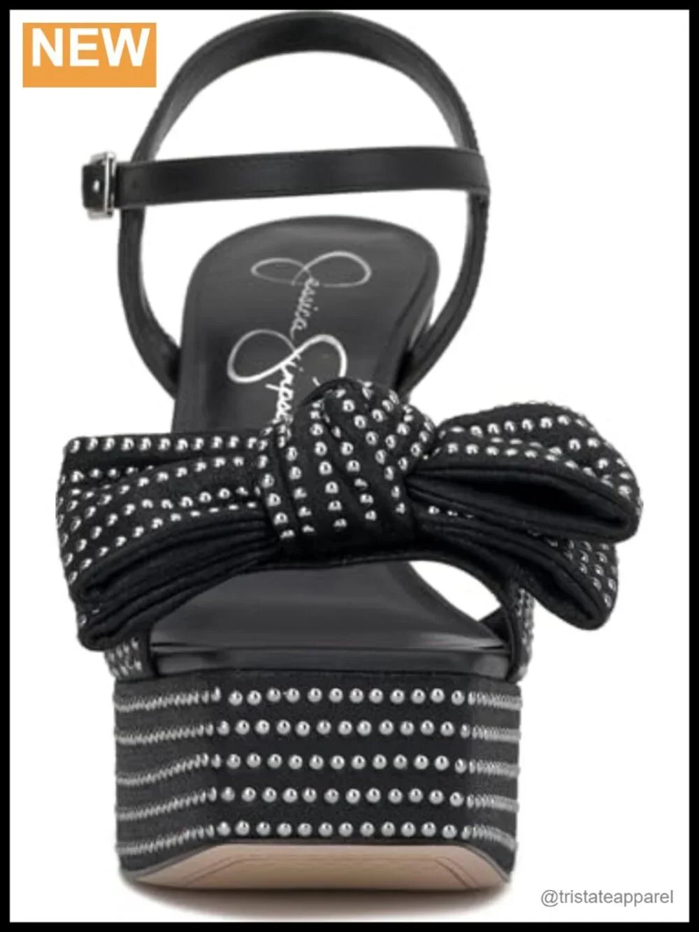 Jessica Simpson Lollien Bow Platform Sandals Ankle Strap Open Toe Block Heel